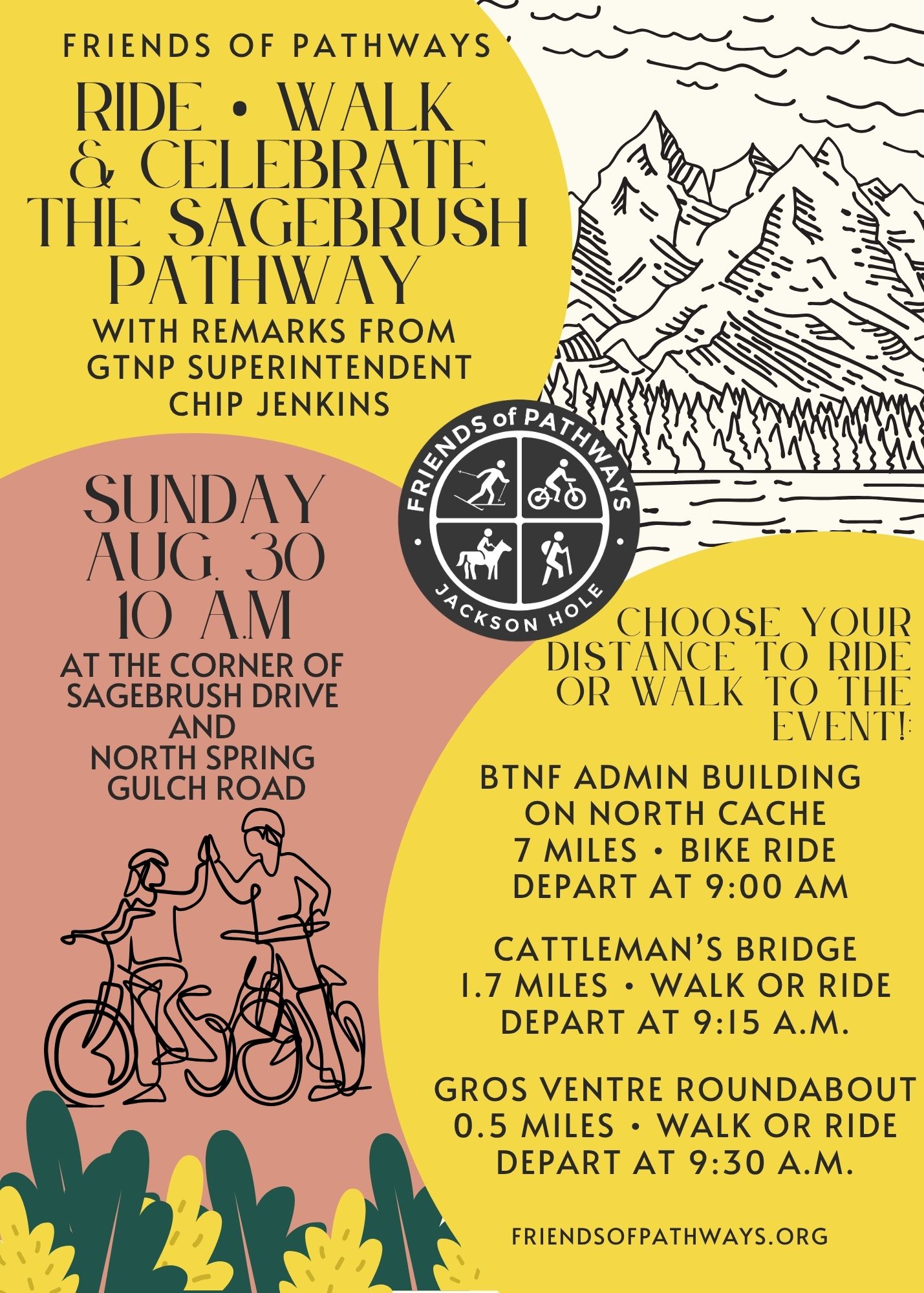 Celebrate Sagebrush Pathway This Sunday | GTNP Approves Moose-Wilson Pathway